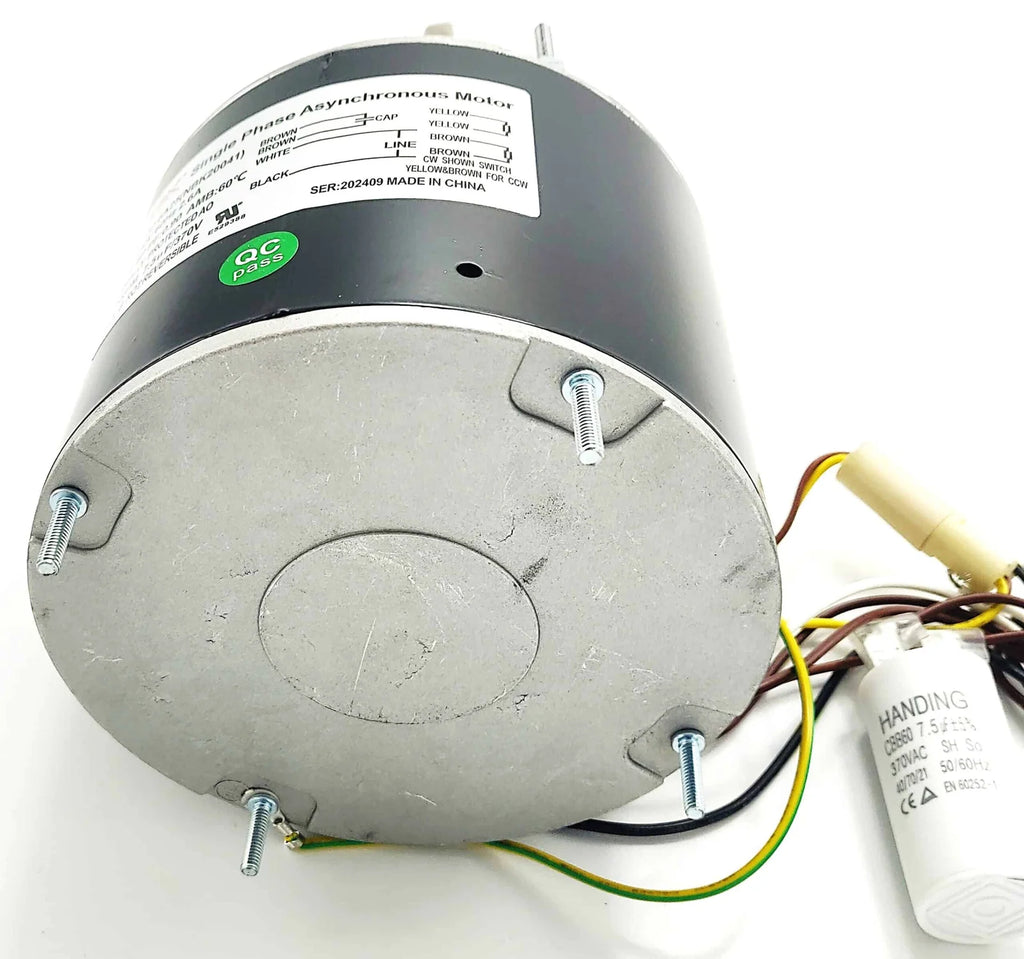 Condenser Fan Motor 1/3 HP 208-230V 1075 RPM w/ Capacitor – Replaces Fasco D7908, Packard 43733