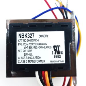 50VA 24V HVAC Control Transformer – Multi-Tap Primary (120–480V)