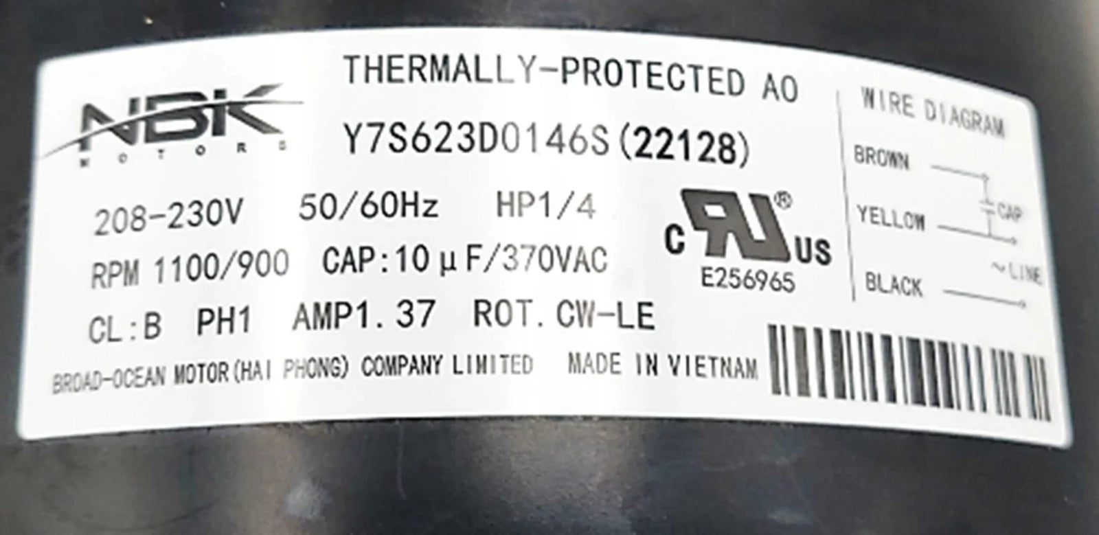 Carrier HC39GE208A Replacement Condenser Fan Motor | Replaces Genteq 5KCP39HFS277DS | 1/4 HP 208/230V